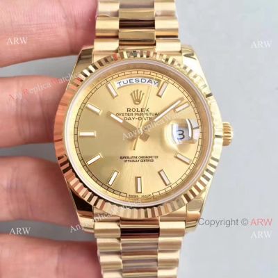 High Quality Copy Rolex Day Date II 41mm Watch All Gold Case